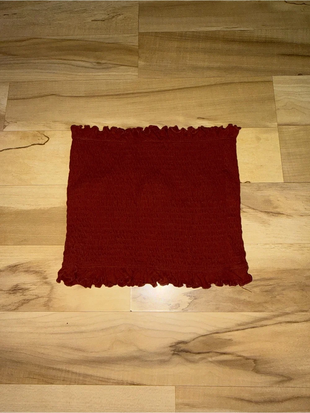 Women's Red Smocked Tube Top